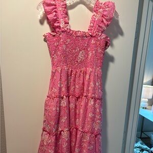 Pink Floral Maxi Dress